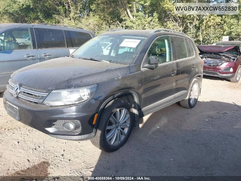 2012 Volkswagen Tiguan Se VIN: WVGBV7AXXCW552830 Lot: 40559384