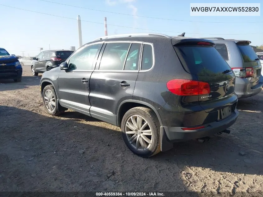 2012 Volkswagen Tiguan Se VIN: WVGBV7AXXCW552830 Lot: 40559384