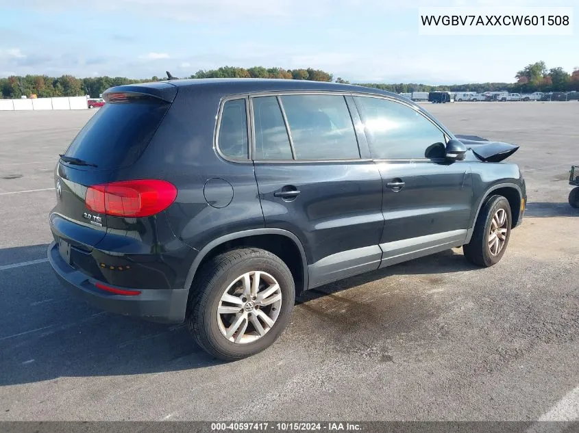 2012 Volkswagen Tiguan S VIN: WVGBV7AXXCW601508 Lot: 40597417