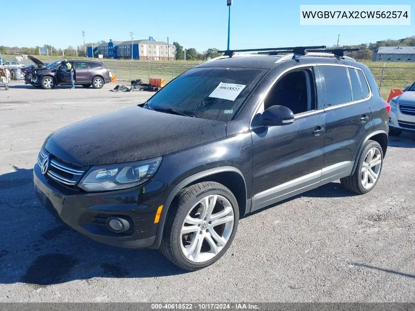 WVGBV7AX2CW562574 2012 Volkswagen Tiguan S/Se/Sel