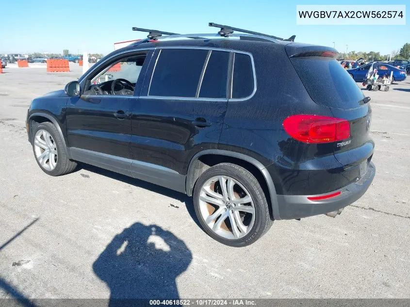 WVGBV7AX2CW562574 2012 Volkswagen Tiguan S/Se/Sel