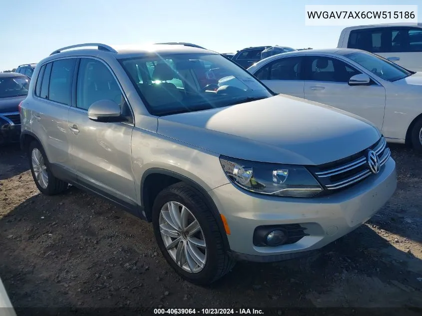 2012 Volkswagen Tiguan Se VIN: WVGAV7AX6CW515186 Lot: 40639064