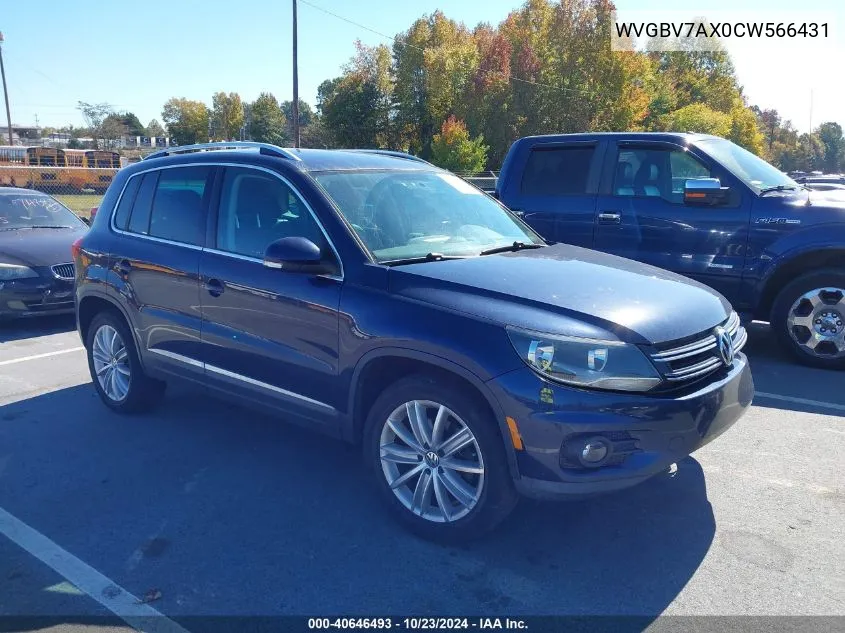 2012 Volkswagen Tiguan Se VIN: WVGBV7AX0CW566431 Lot: 40646493