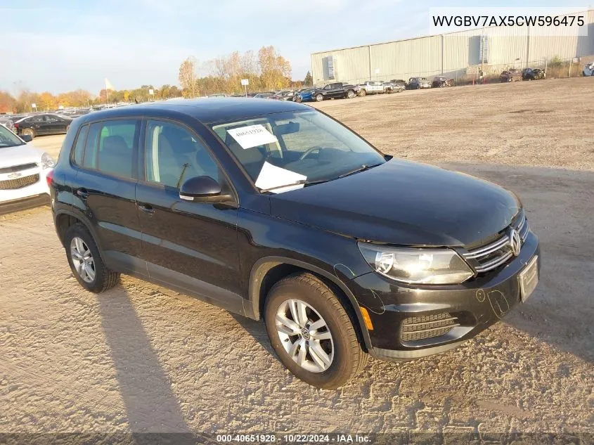 2012 Volkswagen Tiguan S VIN: WVGBV7AX5CW596475 Lot: 40651928