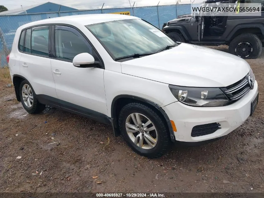 2012 Volkswagen Tiguan S VIN: WVGBV7AX5CW565694 Lot: 40695927