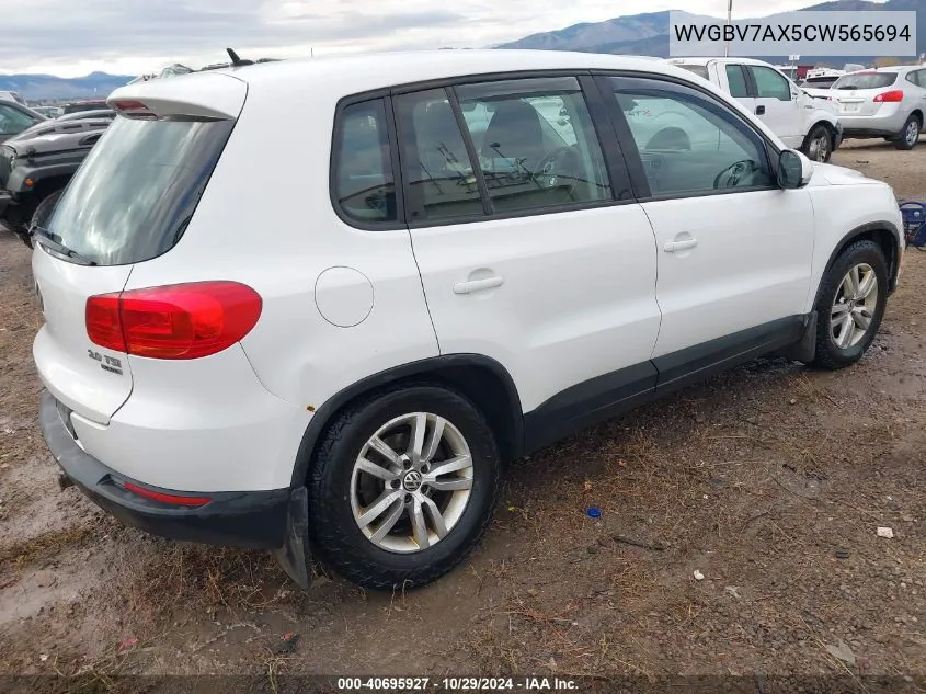 2012 Volkswagen Tiguan S VIN: WVGBV7AX5CW565694 Lot: 40695927