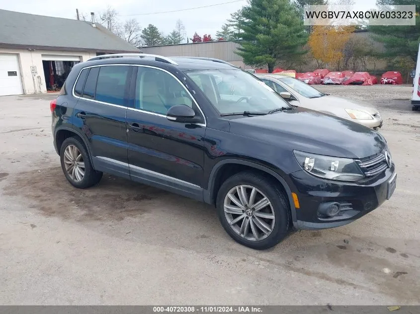 2012 Volkswagen Tiguan Se VIN: WVGBV7AX8CW603323 Lot: 40720308