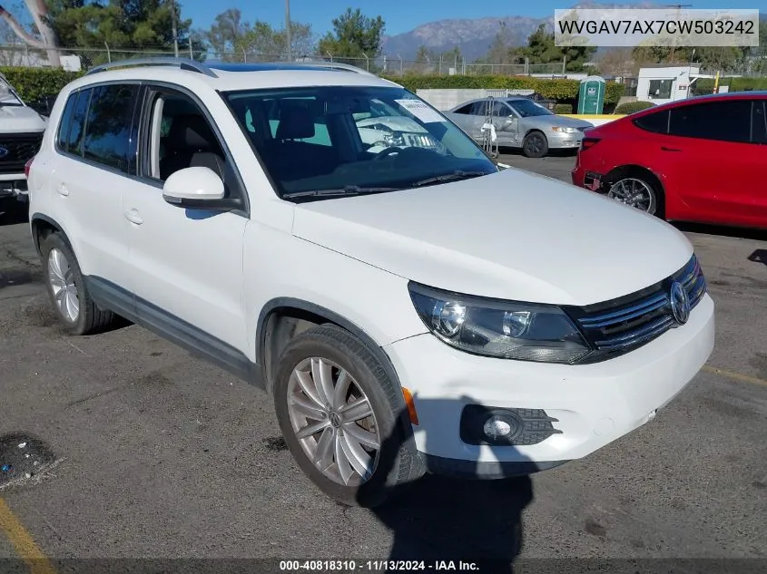 WVGAV7AX7CW503242 2012 Volkswagen Tiguan Se