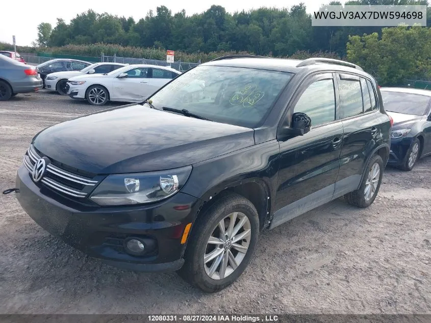 WVGJV3AX7DW594698 2013 Volkswagen Tiguan S/Se/Sel