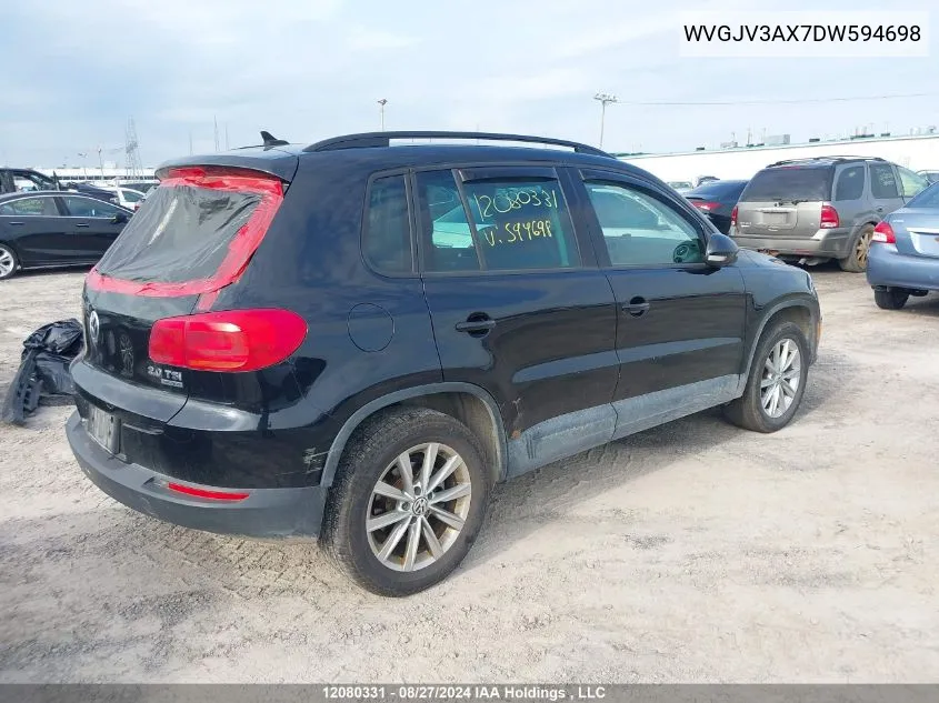 WVGJV3AX7DW594698 2013 Volkswagen Tiguan S/Se/Sel