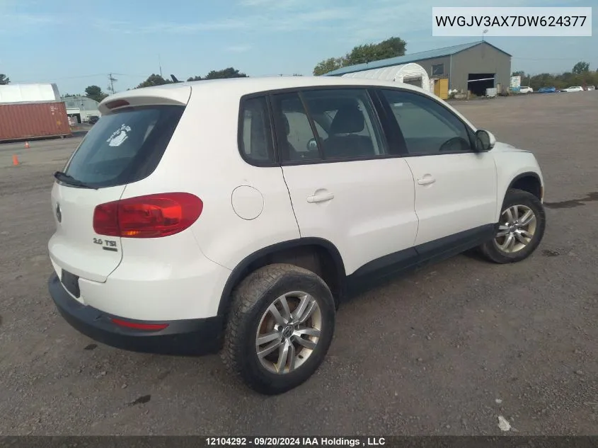 2013 Volkswagen Tiguan VIN: WVGJV3AX7DW624377 Lot: 12104292