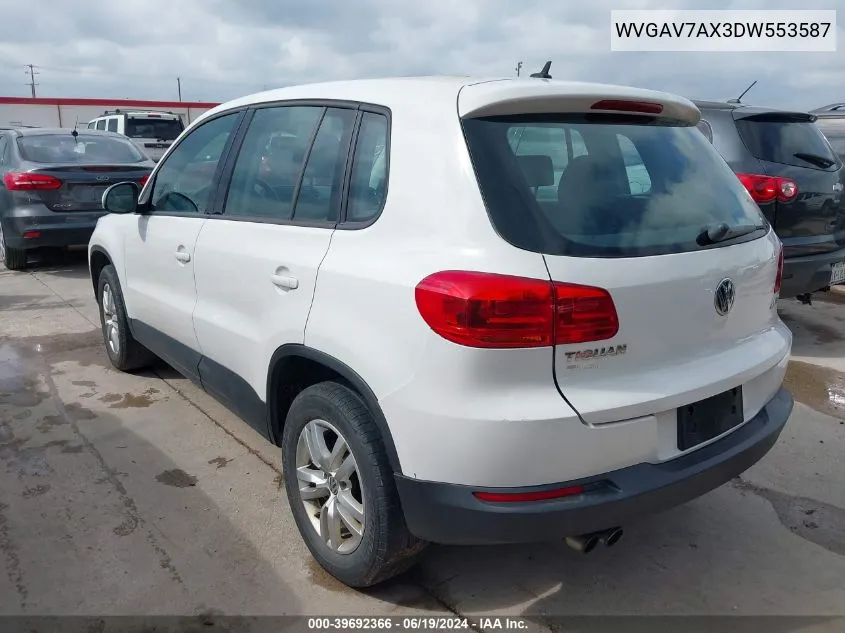 WVGAV7AX3DW553587 2013 Volkswagen Tiguan S