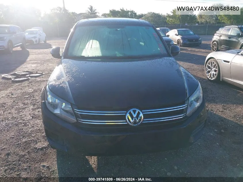 2013 Volkswagen Tiguan S VIN: WVGAV7AX4DW548480 Lot: 39741509