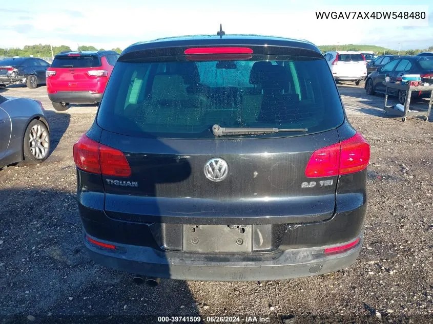 2013 Volkswagen Tiguan S VIN: WVGAV7AX4DW548480 Lot: 39741509