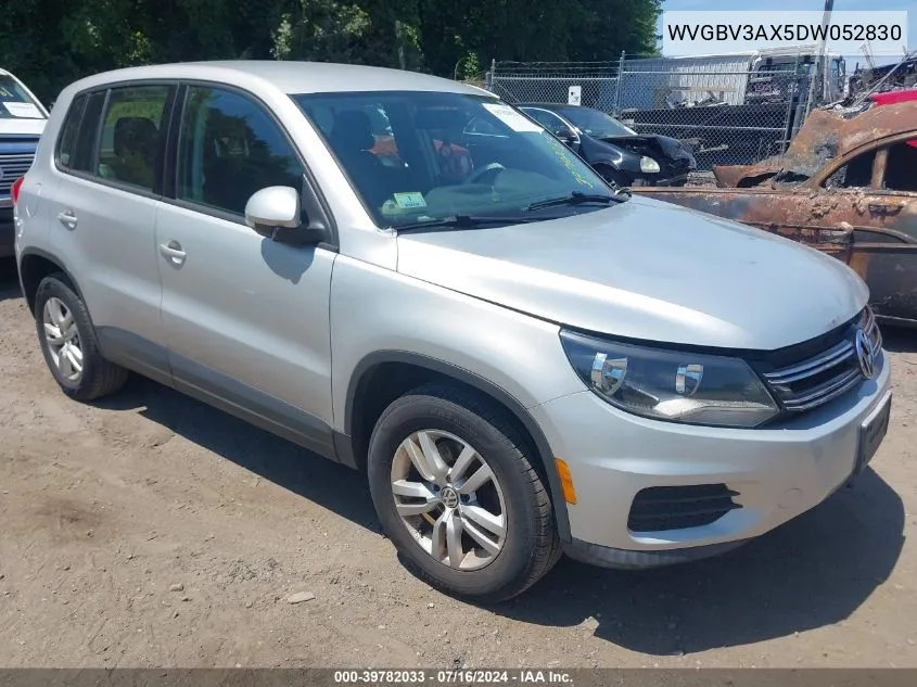 2013 Volkswagen Tiguan S VIN: WVGBV3AX5DW052830 Lot: 39782033