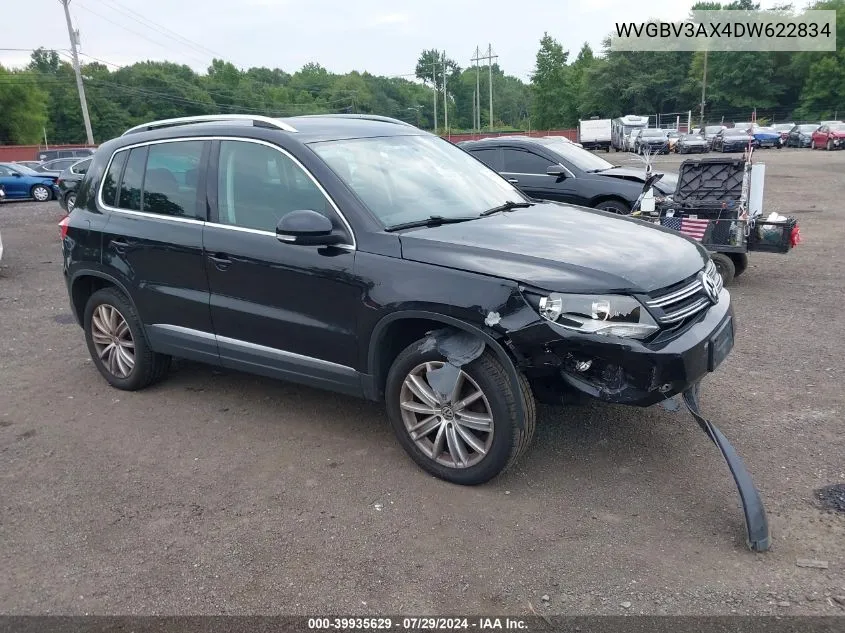 2013 Volkswagen Tiguan Se VIN: WVGBV3AX4DW622834 Lot: 39935629