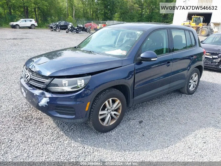 2013 Volkswagen Tiguan S VIN: WVGBV7AX7DW546632 Lot: 39949442