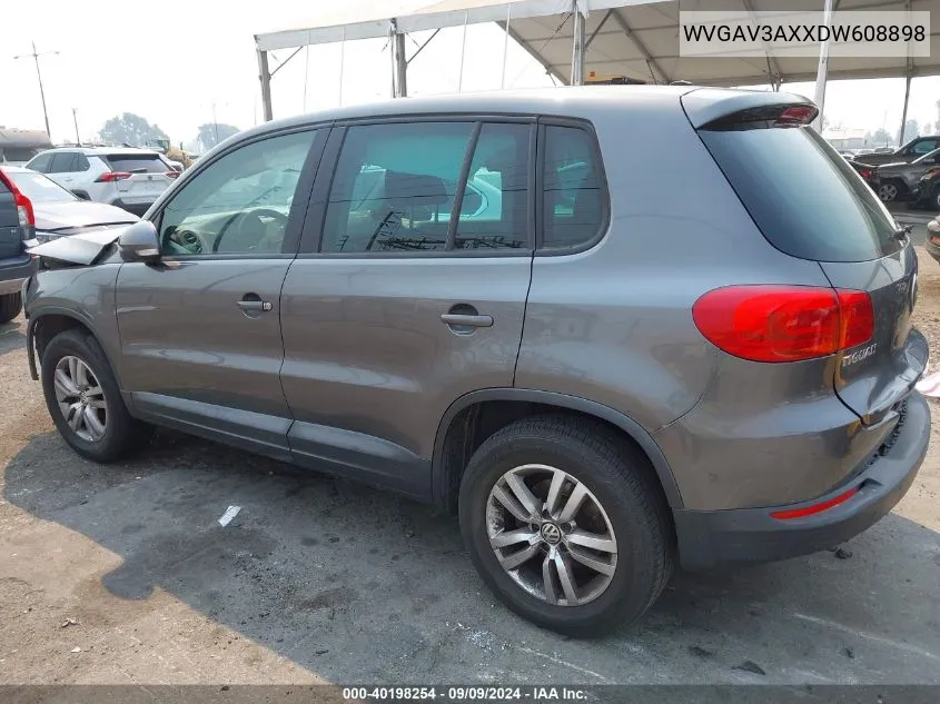 WVGAV3AXXDW608898 2013 Volkswagen Tiguan S