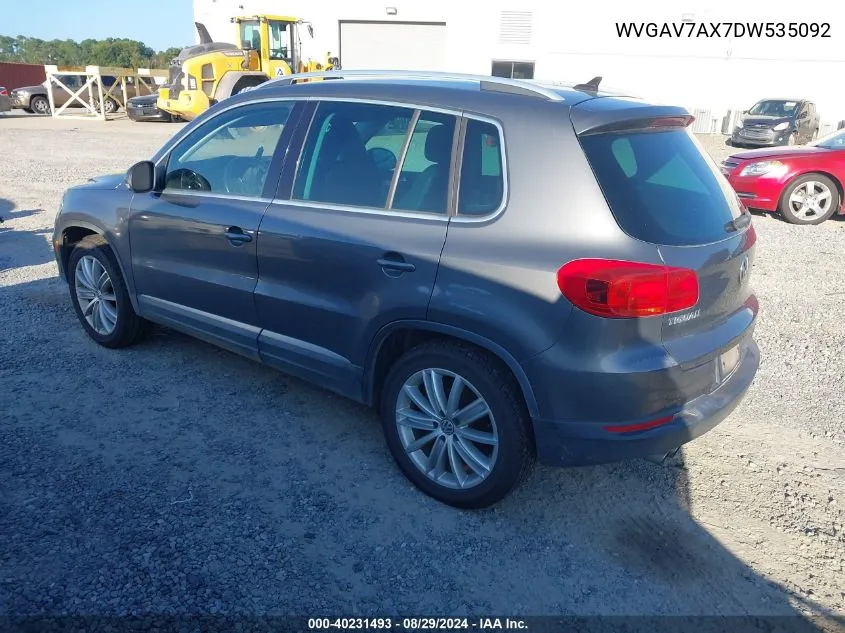 2013 Volkswagen Tiguan Se VIN: WVGAV7AX7DW535092 Lot: 40231493