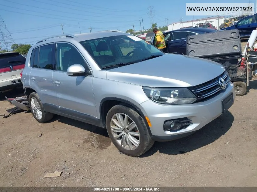 2013 Volkswagen Tiguan Se VIN: WVGAV3AX5DW623924 Lot: 40291700