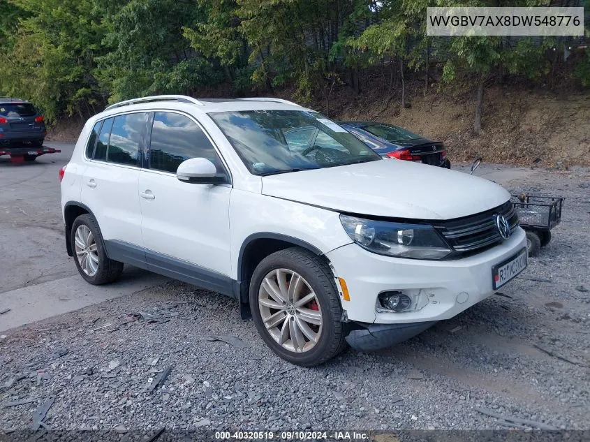 2013 Volkswagen Tiguan Se VIN: WVGBV7AX8DW548776 Lot: 40320519