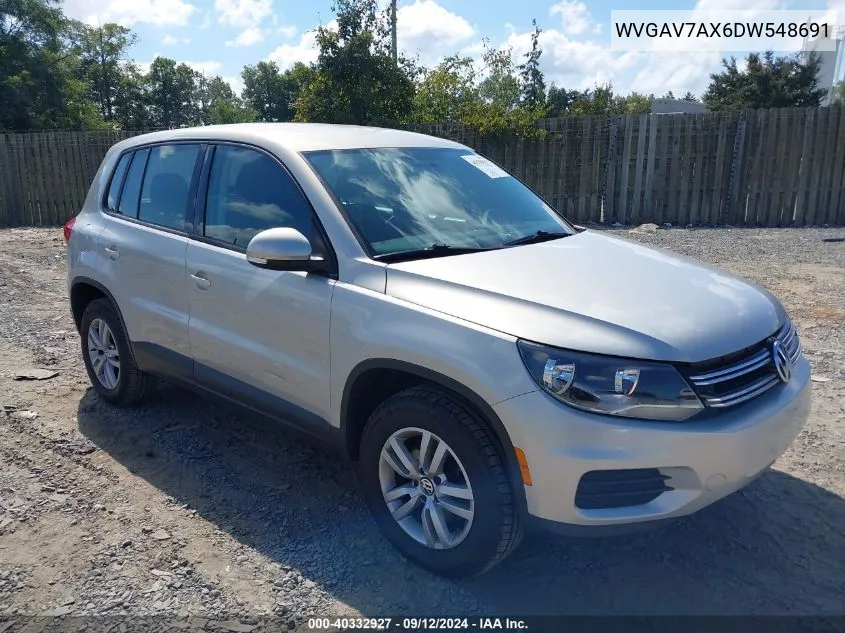 2013 Volkswagen Tiguan S VIN: WVGAV7AX6DW548691 Lot: 40332927