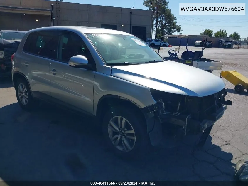 WVGAV3AX3DW576604 2013 Volkswagen Tiguan S