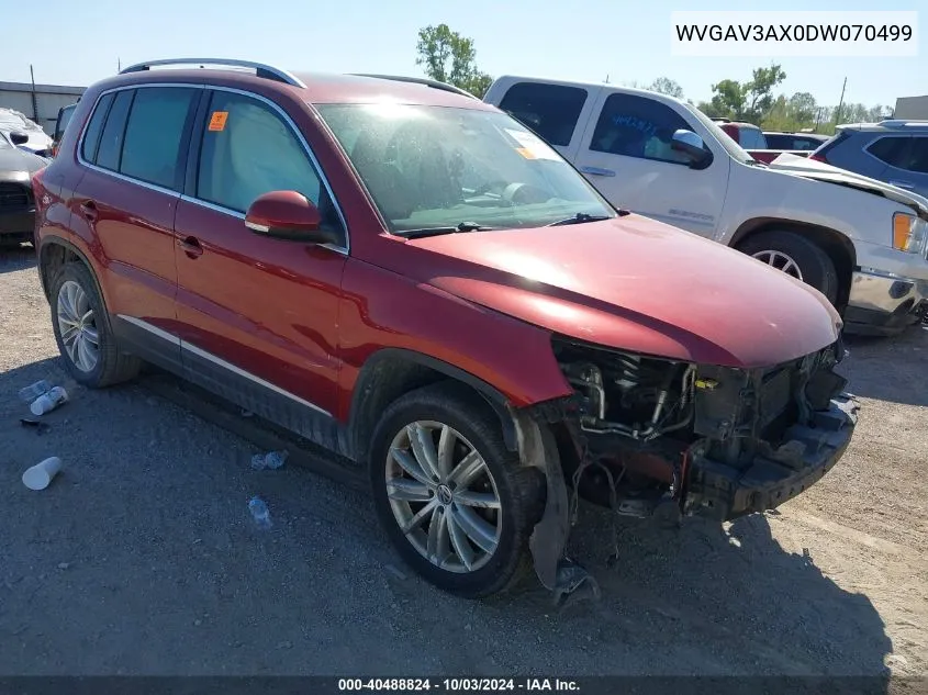 WVGAV3AX0DW070499 2013 Volkswagen Tiguan Se