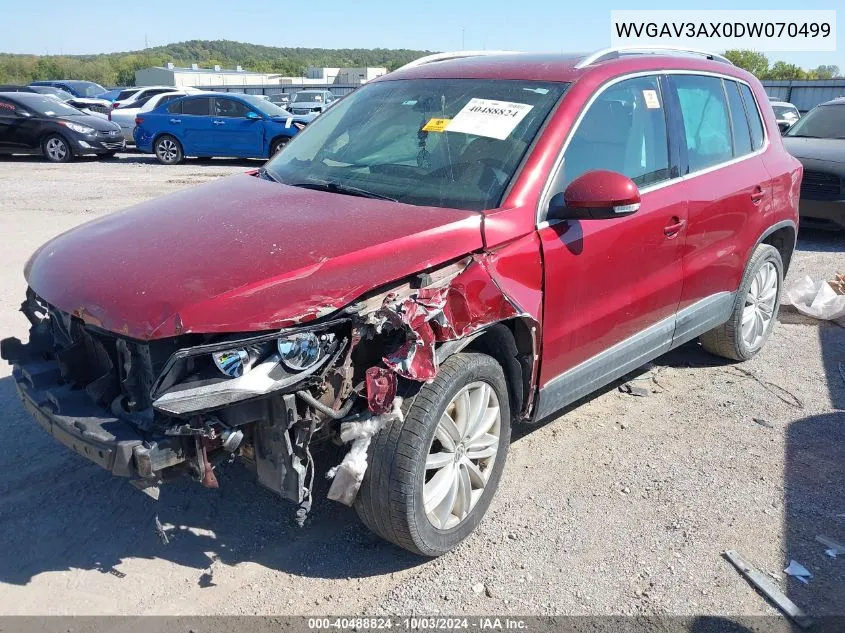 WVGAV3AX0DW070499 2013 Volkswagen Tiguan Se