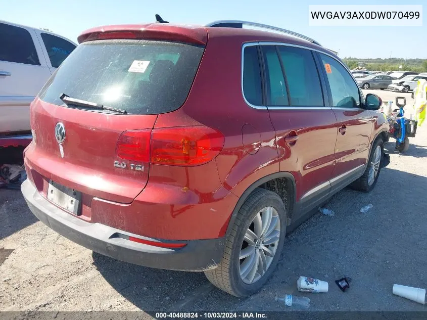 WVGAV3AX0DW070499 2013 Volkswagen Tiguan Se