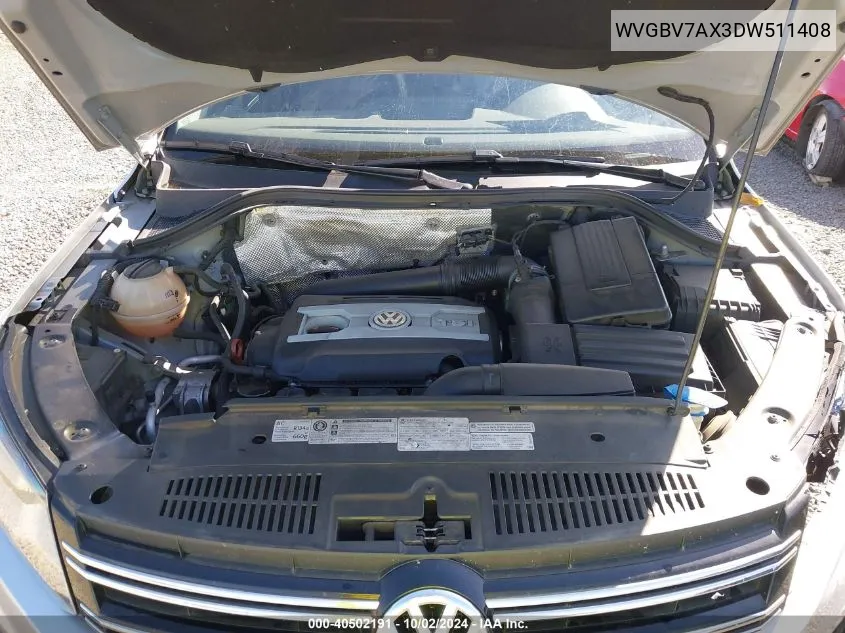 WVGBV7AX3DW511408 2013 Volkswagen Tiguan Sel