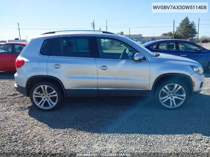 WVGBV7AX3DW511408 2013 Volkswagen Tiguan Sel