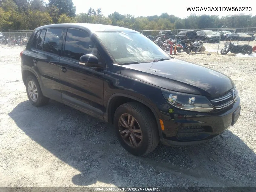 2013 Volkswagen Tiguan S VIN: WVGAV3AX1DW566220 Lot: 40534305