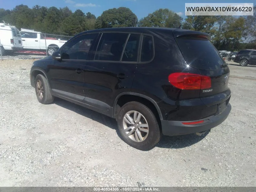 2013 Volkswagen Tiguan S VIN: WVGAV3AX1DW566220 Lot: 40534305