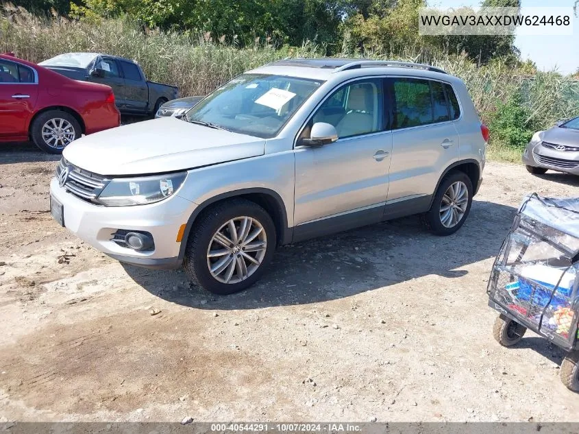 2013 Volkswagen Tiguan Se VIN: WVGAV3AXXDW624468 Lot: 40544291