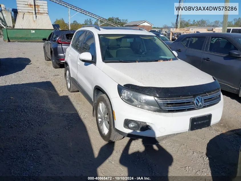 2013 Volkswagen Tiguan Se VIN: WVGBV3AX4DW575286 Lot: 40565472