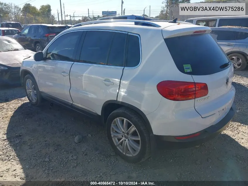 2013 Volkswagen Tiguan Se VIN: WVGBV3AX4DW575286 Lot: 40565472