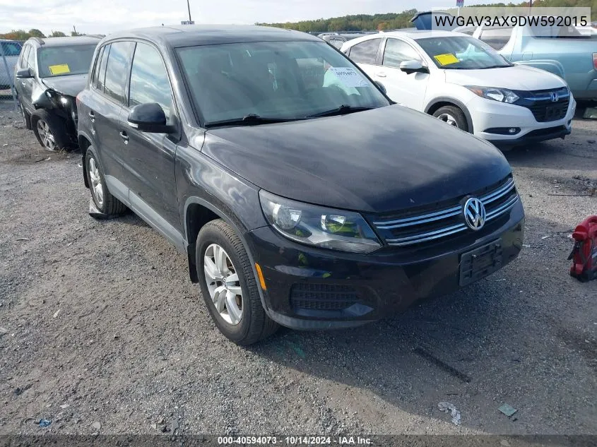 2013 Volkswagen Tiguan S VIN: WVGAV3AX9DW592015 Lot: 40594073