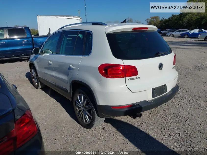 2013 Volkswagen Tiguan Se VIN: WVGBV3AX7DW620074 Lot: 40600991