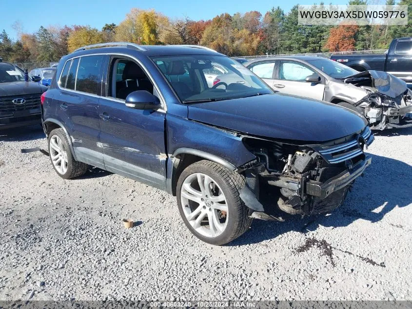 2013 Volkswagen Tiguan Sel VIN: WVGBV3AX5DW059776 Lot: 40603240