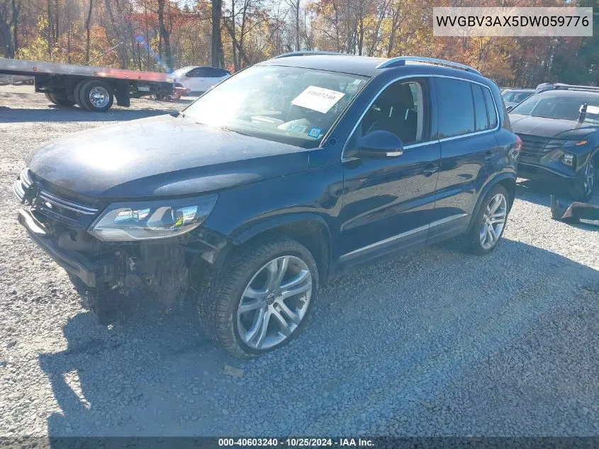 2013 Volkswagen Tiguan Sel VIN: WVGBV3AX5DW059776 Lot: 40603240