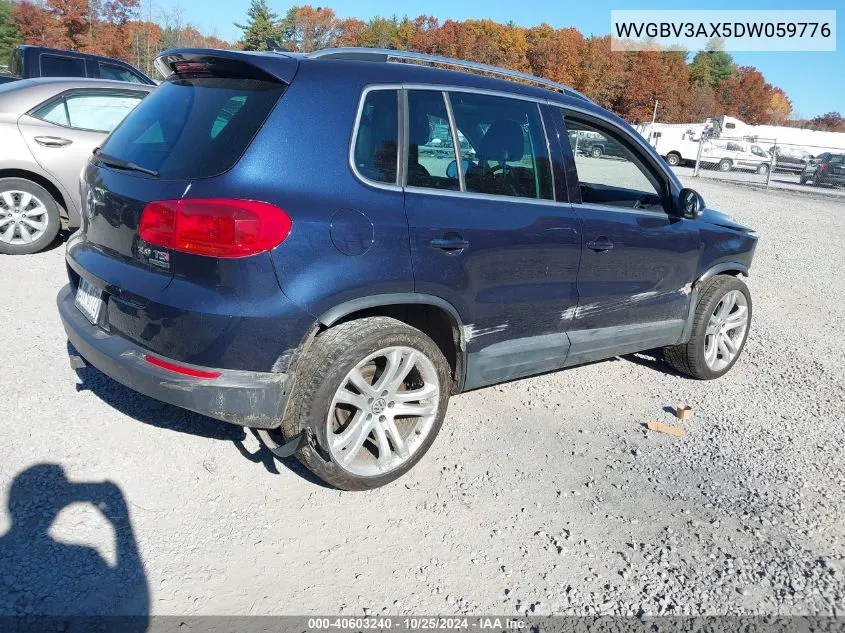 2013 Volkswagen Tiguan Sel VIN: WVGBV3AX5DW059776 Lot: 40603240