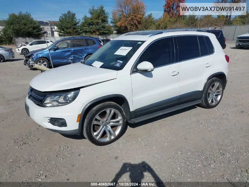 2013 Volkswagen Tiguan Sel VIN: WVGBV3AX7DW091497 Lot: 40692667