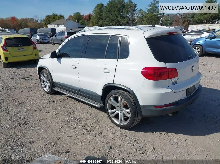 2013 Volkswagen Tiguan Sel VIN: WVGBV3AX7DW091497 Lot: 40692667