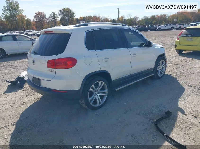 2013 Volkswagen Tiguan Sel VIN: WVGBV3AX7DW091497 Lot: 40692667