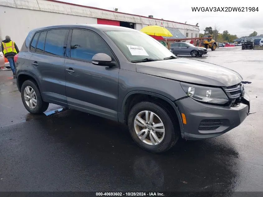 2013 Volkswagen Tiguan S VIN: WVGAV3AX2DW621984 Lot: 40693602