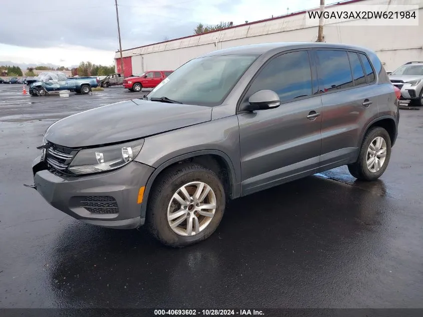 2013 Volkswagen Tiguan S VIN: WVGAV3AX2DW621984 Lot: 40693602