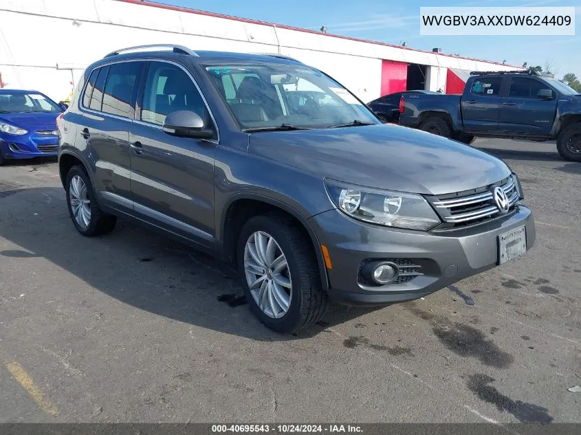 2013 Volkswagen Tiguan Se VIN: WVGBV3AXXDW624409 Lot: 40695543