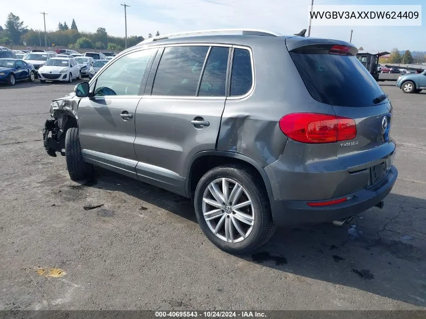 2013 Volkswagen Tiguan Se VIN: WVGBV3AXXDW624409 Lot: 40695543