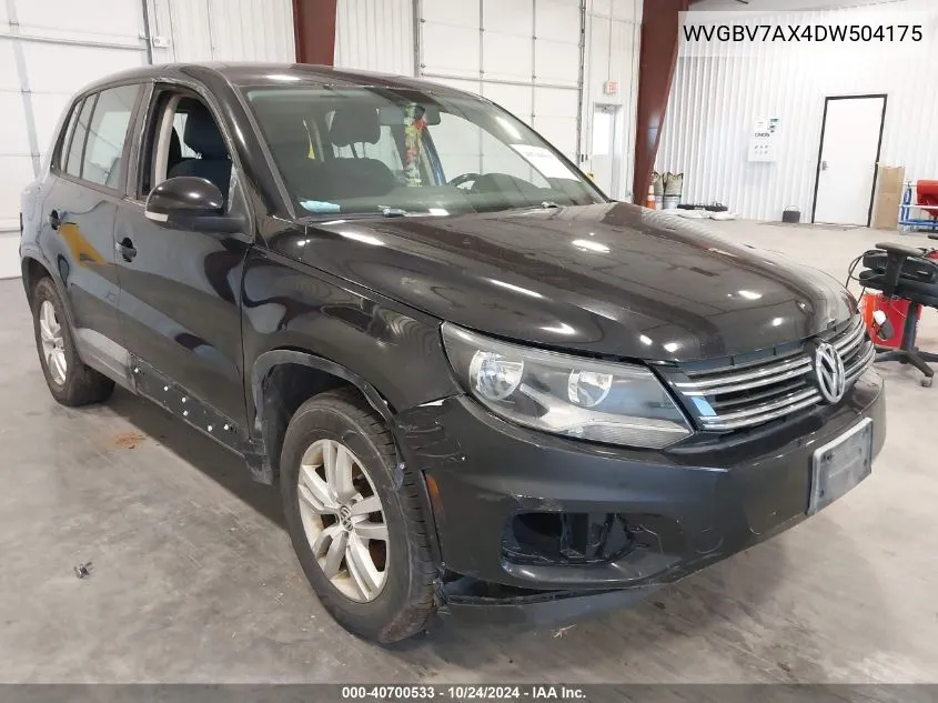 2013 Volkswagen Tiguan S VIN: WVGBV7AX4DW504175 Lot: 40700533